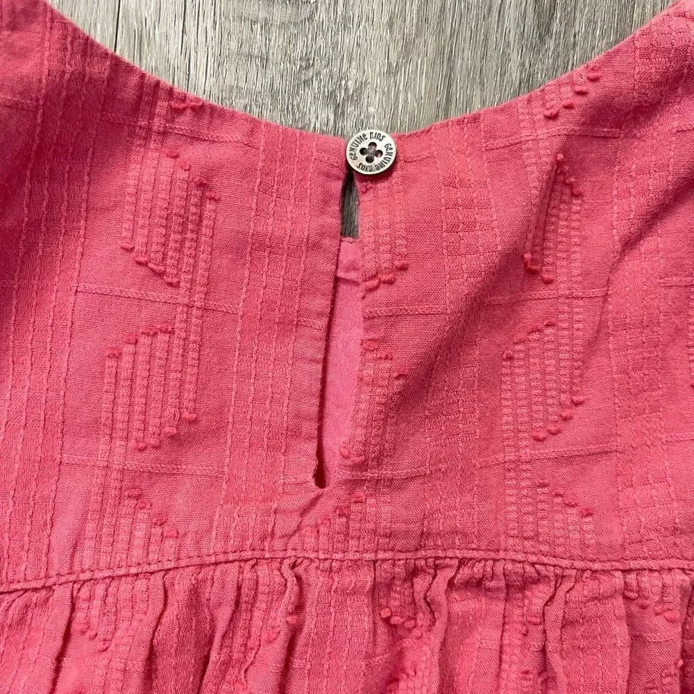 Genuine Kids From OshKosh Toddler Girl’s Pink Long Sleeve Ruffle Keyhole Top 5T